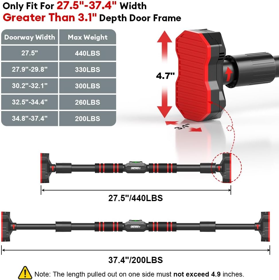 Power Fit Adjustable Doorway Pull Up Bar