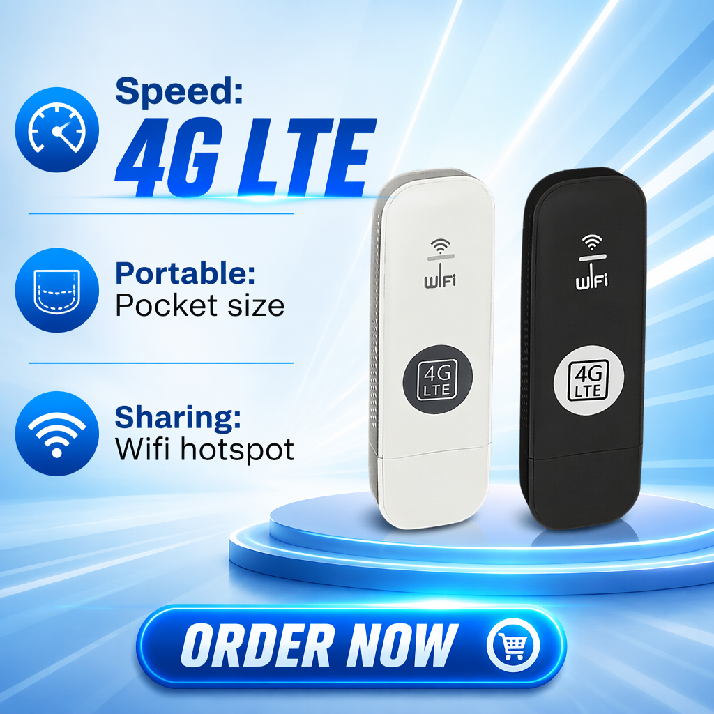 Portable 4G LTE WiFi Hotspot – Pocket Travel & Camping Mobile Router