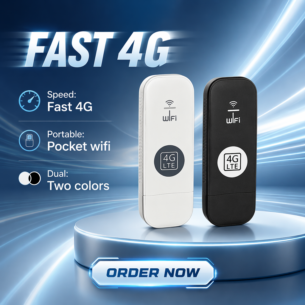 Portable 4G LTE WiFi Hotspot – Pocket Travel & Camping Mobile Router