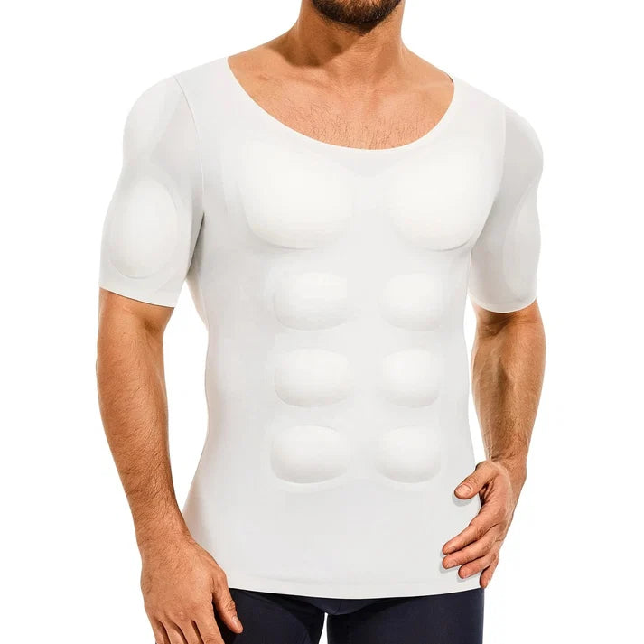 Men’s Muscle Fit Compression T-Shirt – Invisible Body Shaper & Slimming Undershirt